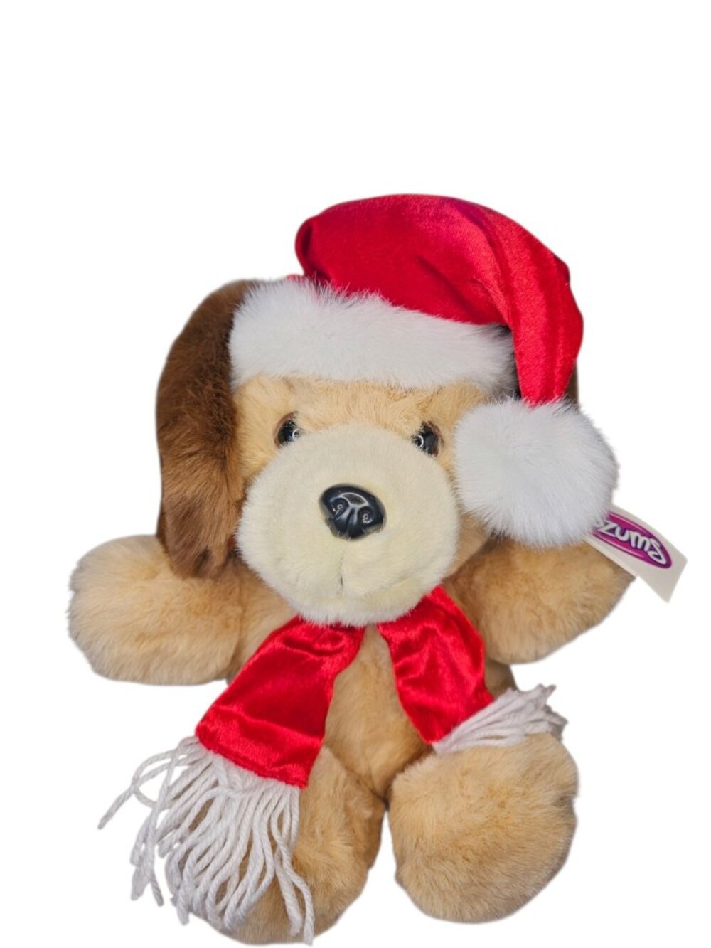 VYG Y2K Kids Of America Corp Christmas‎ Dog Stuffed Animal Plush Cozums Aldi NWT